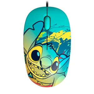 Mouse XTech Profesional, Alámbrico, Stitch- Disney, Celeste