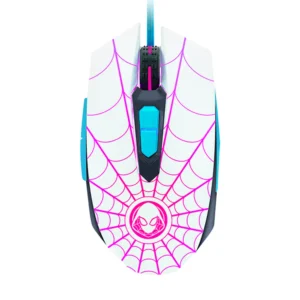 Mouse XTech Profesional, Alámbrico, Spider Ghost- Disney, Blanco