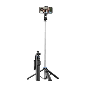 Selfie Stick (Trípode + Control Remoto) SnapFlex, Xtech, Bluetooth, Negro