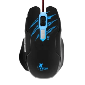 Mouse Gamer, XTech Lethal Haze, Alámbrico, Luces Led, Negro